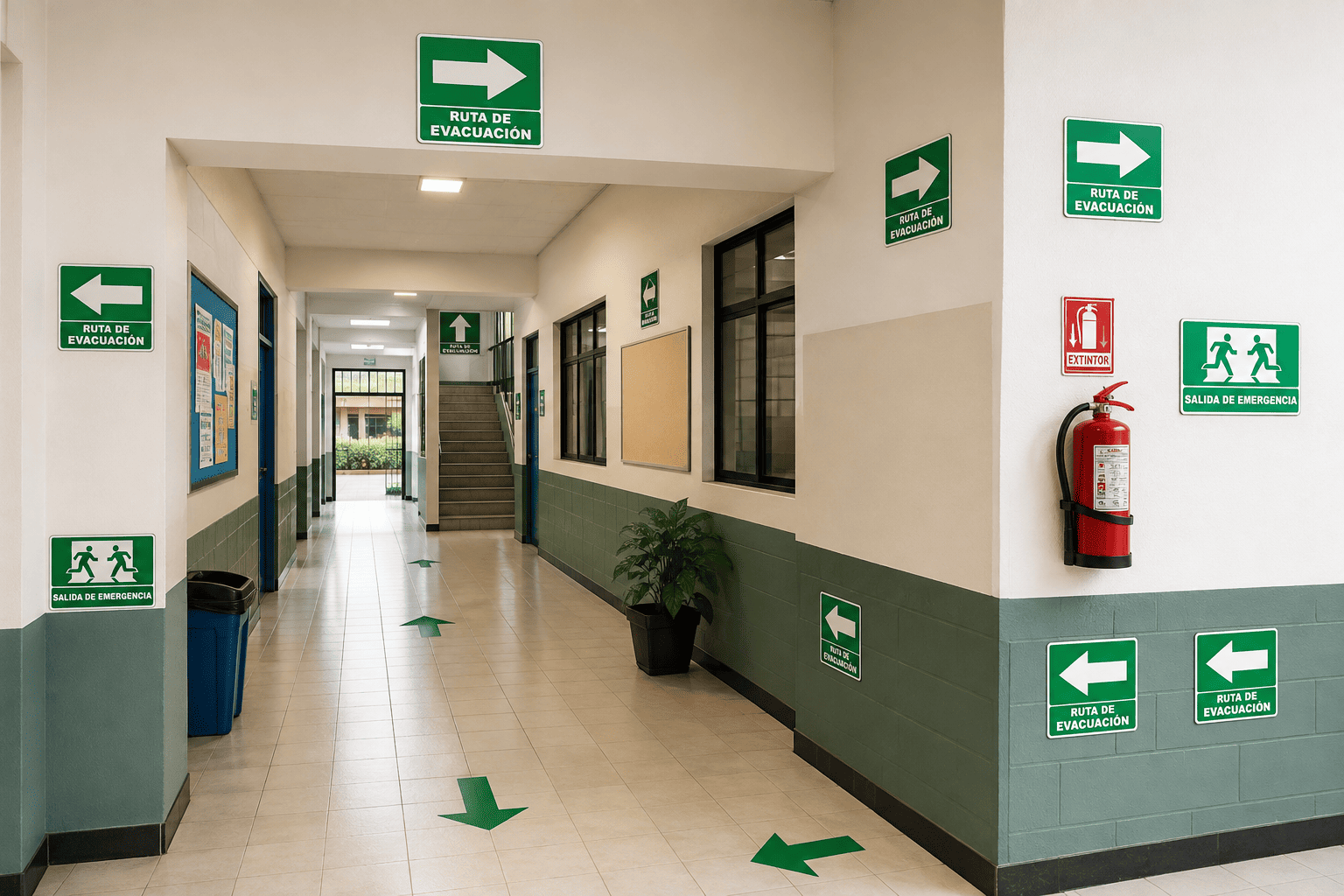 Señalización de rutas de evacuación
